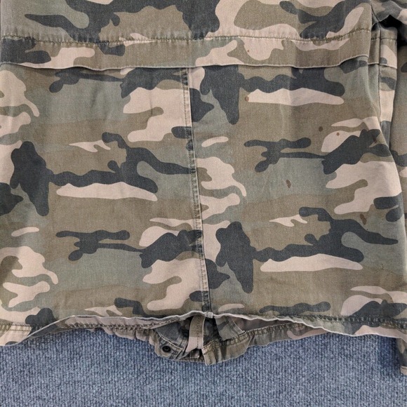 BKE Women's Jacket Multi Medium Camo Button Front Long Sleeve Pockets Cotton - Picture 8 of 14